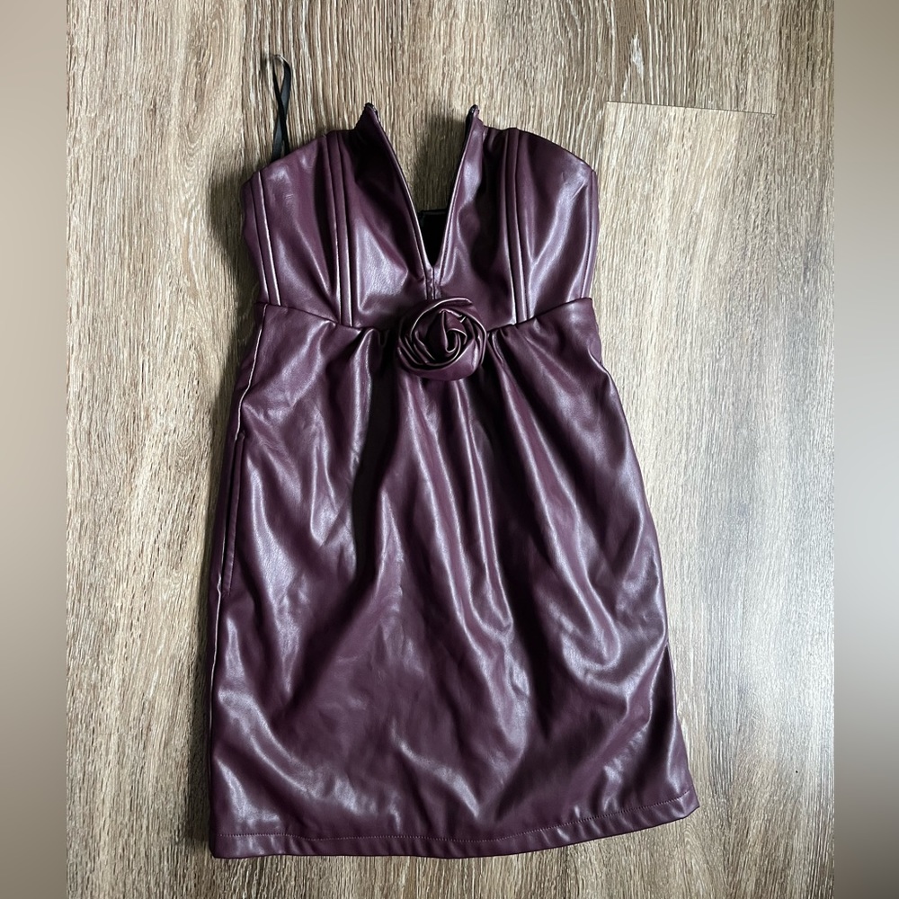 Ashley Park faux leather dress size 2